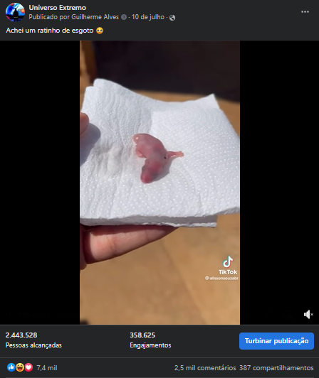 Resultados da Postagem em Universo Extremo